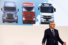 Giám đốc điều hành Daimler Truck, ông Martin Daum phát biểu tại cuộc họp báo chung ở Tokyo (Nhật Bản), ngày 30/5/2023. (Nguồn: Reuters/Ảnh chụp màn hình)