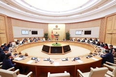 Toàn cảnh phiên họp Thường trực Chính phủ đánh giá tình hình Tết Nguyên đán Quý Mão 2023 và triển khai các nhiệm vụ trọng tâm sau Tết. (Ảnh: Dương Giang/TTXVN)