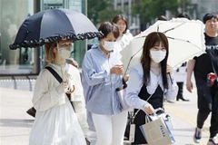 Nhiệt độ tăng vọt lên gần 40 độ C ở một số nơi tại Nhật Bản. (Ảnh: Kyodo/TTXVN)