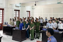 Quang cảnh phiên tòa phúc thẩm bị cáo Lê Thị Dung. (Ảnh: TTXVN phát)