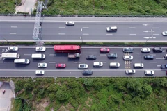 Đường vào cao tốc Pháp Vân-Cầu Giẽ. (Ảnh: Phạm Kiên/TTXVN)