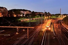 Đường sắt tại Berlin (Đức). (Ảnh: Mạnh Hùng/TTXVN)