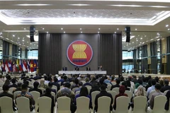 Toàn cảnh cuộc gặp Đại sứ các nước đối tác tại Ban Thư ký ASEAN ngày 15/5/2023. (Ảnh: Đào Trang/TTXVN)