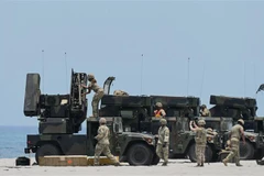 Hệ thống tên lửa đất đối không Avenger của Mỹ tham gia cuộc tập trận chung Mỹ-Philippines ở Zambales (Philippines) ngày 25/4/2023. (Ảnh: AFP/TTXVN)