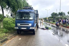 Hiện trường vụ tai nạn. Ảnh: Khoa Chương - TTXVN