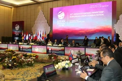 Các đại biểu tham dự Hội nghị Tham vấn AEM-EU lần thứ 19. (Ảnh: Hữu Chiến/TTXVN)