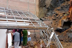 Hiện trường vụ sạt lở. (Nguồn: Bắc Giang)