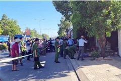 Hiện trường xảy ra vụ án. (Ảnh: TTXVN phát)