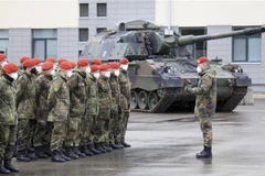 Binh sỹ Đức tại một căn cứ quân sự ở Rukla (Litva), ngày 22/2/2022. (Ảnh: AFP/TTXVN)