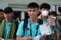 Đội tuyển U22 Việt Nam đã có mặt tại thủ đô Phnom Penh (Campuchia). (Nguồn: VFF)