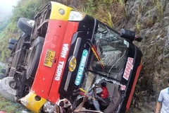 Hiện trường vụ tai nạn. (Nguồn: Thanh Niên)