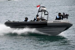 Lực lượng người nhái của Hải quân Indonesia tham gia cuộc diễn tập an ninh trước Hội nghị thượng đỉnh G20, tại cảng Benoa thuộc đảo Bali (Indonesia), ngày 9/11/2022. (Ảnh minh họa: AFP/TTXVN)