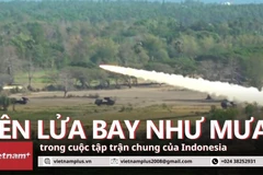 Indonesia khoe sức mạnh trong "siêu tập trận" bắn đạn thật hoành tráng