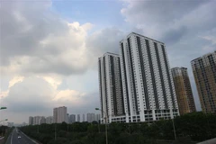 Cụm chung cư cao tầng tại xã An Khánh, huyện Hoài Đức (Hà Nội). (Ảnh: Mạnh Khánh/TTXVN)
