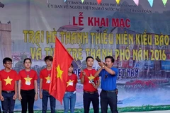Kèn lệnh xuất quân tại lễ khai mạc. (Ảnh: Thế Anh/TTXVN)