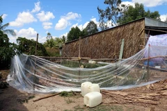 Hiện trường vụ rò rỉ khí biogas. (Ảnh: Kim Há/TTXVN)