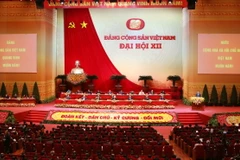 Toàn cảnh Phiên họp tại hội trường của Đại hội XII của Đảng, sáng 23/1. (Nguồn: TTXVN)