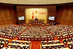 Toàn cảnh phiên họp tại hội trường của Quốc hội khóa XIII. (Ảnh: Nguyễn Dân/TTXVN)
