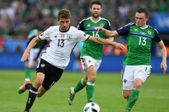 Thomas Mueller trong traannj đấu với Bắc Ireland. (Nguồn: AFP)
