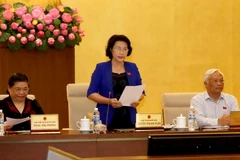 Chủ tịch Quốc hội Nguyễn Thị Kim Ngân phát biểu khai mạc phiên họp. (Ảnh: Phương Hoa/TTXVN)