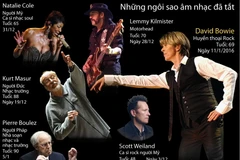 [Infographics] Những ngôi sao vừa tắt của nền âm nhạc thế giới