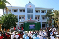 Quang cảnh Lễ khánh thành bệnh xá đảo Song Tử Tây. (Ảnh: Trần Lê Lâm/TTXVN) 