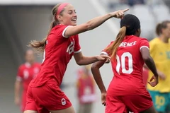 Nữ tuyển thủ Canada Janine Beckie. (Nguồn: Reuters)