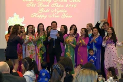 Chương trình văn nghệ nhân Tết cộng đồng Bính Thân 2016 ở Na Uy. (Ảnh: Đại sứ quán cung cấp)