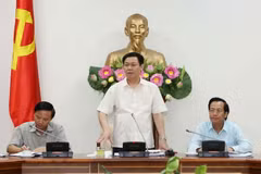Phó Thủ tướng Vương Đình Huệ phát biểu tại cuộc họp. (Ảnh: Phương Hoa/TTXVN)