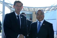 Thủ tướng Chính phủ Nguyễn Xuân Phúc gặp song phương Thủ tướng Cộng hòa Slovenia, Ngài Miro Cerar. (Ảnh: Thống Nhất/TTXVN)