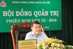 Thống đốc Lê Minh Hưng chỉ đạo tại phiên hợp. (Nguồn: Ngân hàng Chính sách)
