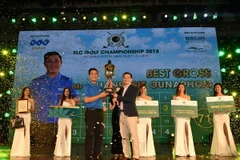 Golfer Chanpasit Ounaphom vô địch giải đấu FLC Championship 2018. (Ảnh: Ban tổ chức cung cấp)