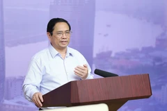 Thủ tướng Phạm Minh Chính chủ trì Hội nghị Phát triển thị trường bất động sản. (Ảnh: Dương Giang/TTXVN)