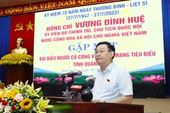 Chủ tịch Quốc hội Vương Đình Huệ phát biểu. (Ảnh: Doãn Tấn/TTXVN)