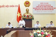 Chủ tịch nước Nguyễn Xuân Phúc, Trưởng Ban Chỉ đạo xây dựng Đề án phát biểu. 