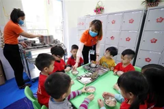 Ninh Bình đã sẵn sàng cho việc mở cửa trở lại cấp học mầm non. (Ảnh: Thanh Tùng/TTXVN)