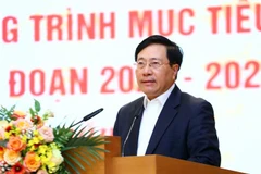 Phó Thủ tướng Thường trực Phạm Bình Minh phát biểu tại hội nghị. (Ảnh: An Đăng/TTXVN)