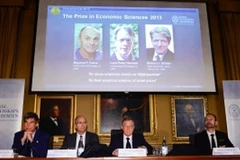 Lễ công bố ba nhà khoa học giành giải Nobel Kinh tế 2013. (Nguồn: cbc.ca)