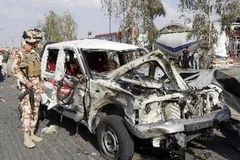 Hiện trường một vụ đánh bom ở Kirkuk, Bắc Iraq, ngày 22/9. (Nguồn: THX/TTXVN)