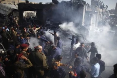 Hiện trường vụ tai nạn máy bay. (Nguồn: Reuters)