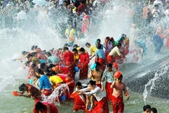 Hình ảnh trong lễ hội Songkran. (Nguồn: Internet)