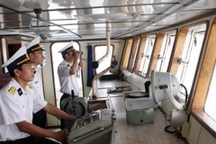 Cán bộ chiến sĩ tàu HQ 641 thuộc Hải đội 413 (Vùng D Hải quân). Ảnh minh họa. (Ảnh: Anh Tuấn/TTXVN)