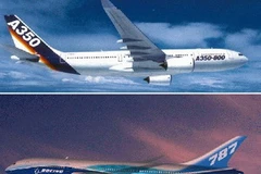 Boeing cạnh tranh Airbus tại triển lãm Farnborough. (Nguồn: Internet)