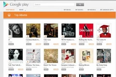 Các album âm nhạc trên Google Play Store. (Nguồn: venturebeat.com)