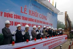 Quang cảnh lễ khởi công. (Ảnh: Quốc Việt/Vietnam+)