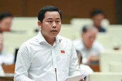  Đại biểu Dương Tấn Quân, đoàn Bà Rịa – Vũng Tàu phát biểu. (Ảnh: TTXVN)
