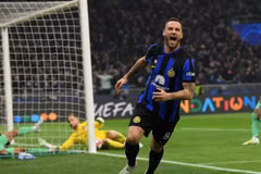 Marko Arnautovic giúp Inter có lợi thế trước Atletico Madrid. (Nguồn: Getty Images)