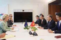 Tổng Bí thư, Chủ tịch nước Tô Lâm gặp Chủ tịch Ủy ban châu Âu Ursula von der Leyen. (Ảnh: TTXVN)