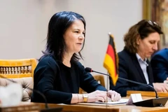 Ngoại trưởng Đức Annalena Baerbock thảo luận với người đồng cấp Ai Cập Sameh Shoukry. (Nguồn: dpa)