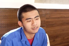 Đối tượng Lê Anh Kiệt tại Cơ quan Công an. (Ảnh: TTXVN phát)